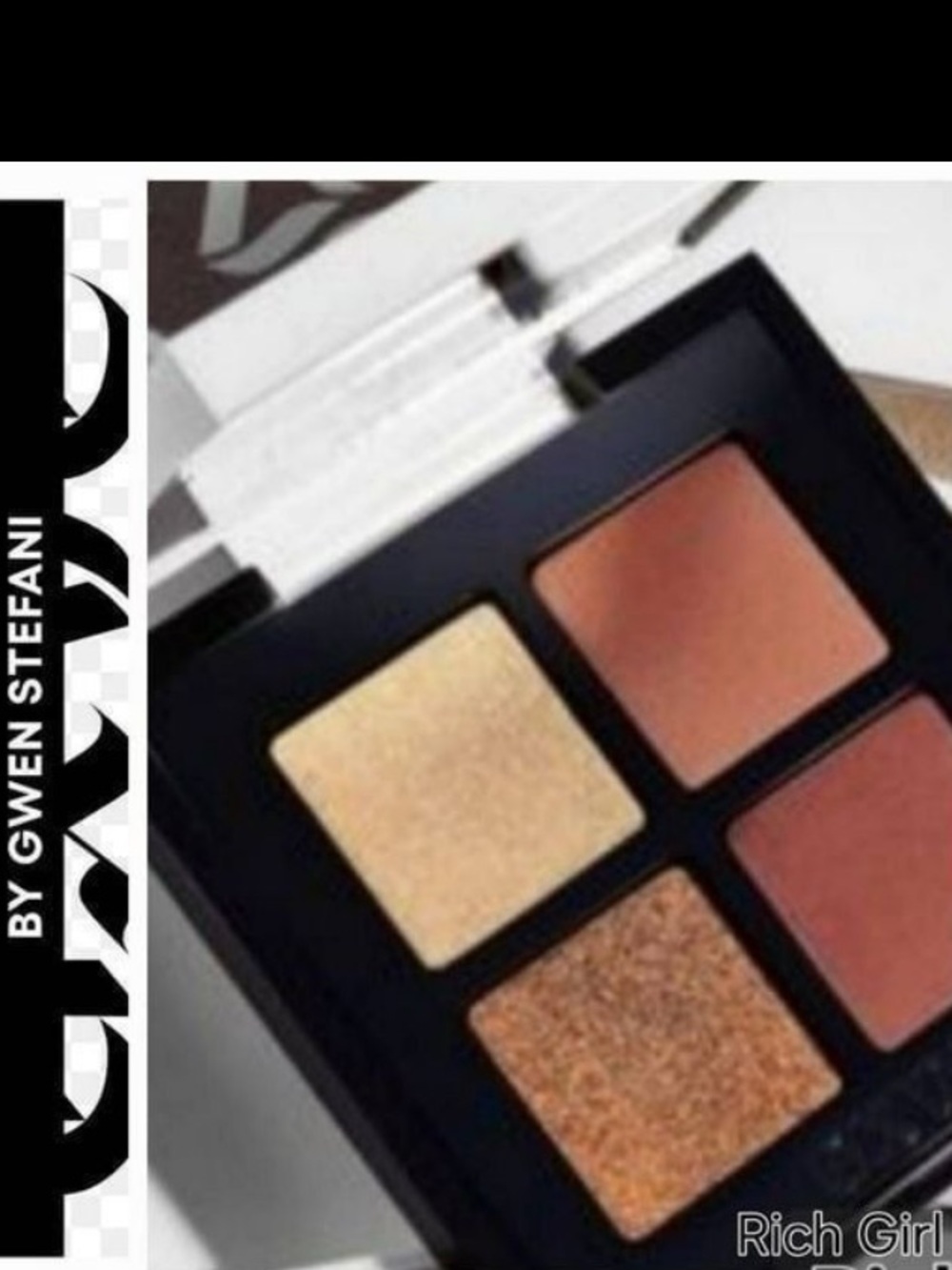 GX by Gwen Stefani Rich Girl Eyeshadow Quad Palette NGold, Copper, Bronze, Brown
